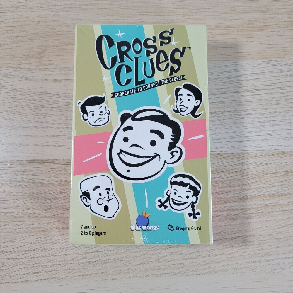 Cross Clues Card Game Cooperate To Connect Clues Blue Orange Co-Op Family NEW